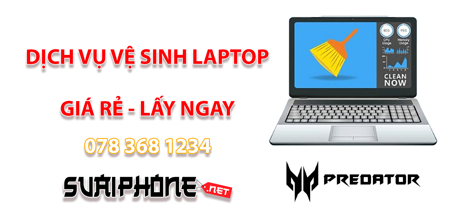 Vệ Sinh Laptop Predator