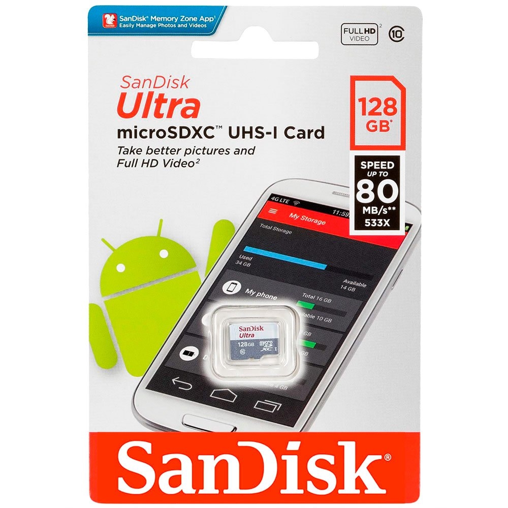 Thẻ Nhớ MicroSDHC Sandisk Ultra 128Gb